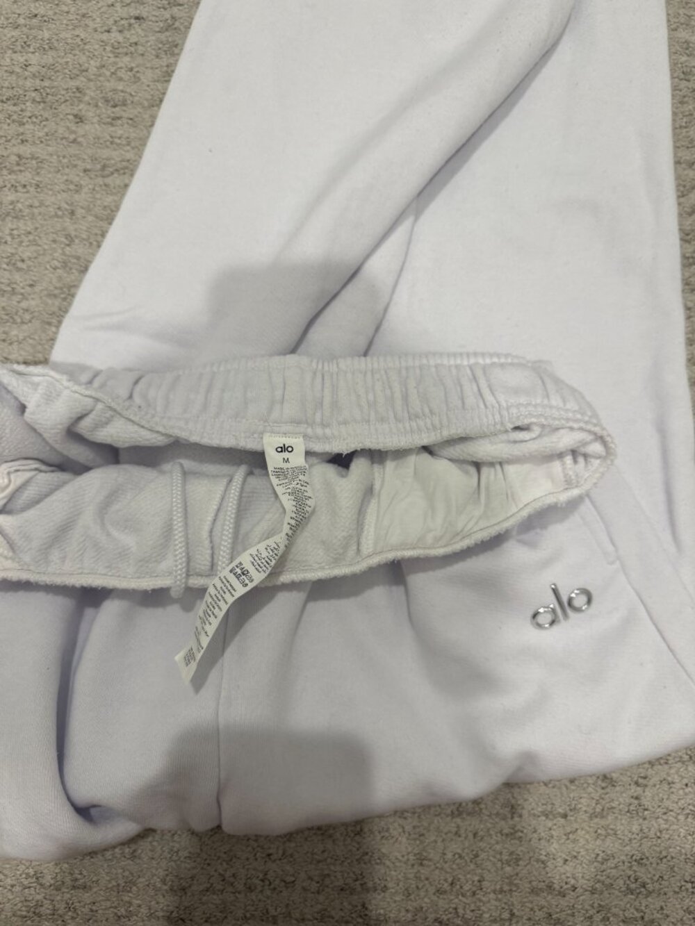 White Alo Sweatpants - Picture 3 of 3